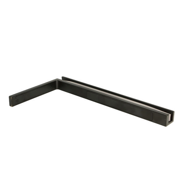 Stabilizer Angle Bracket, Black,Glass/Wall,Left, Size:250x