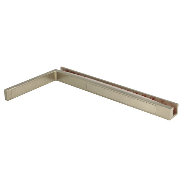 Stabilizer Angle Bracket, SS-Look,Glass/Wall,Left, Size:250x