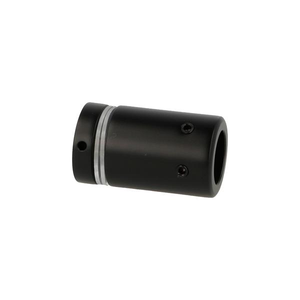 Bar to Glass Wall Bracket, F/ø19mm Tube, Black Finish, 8-10