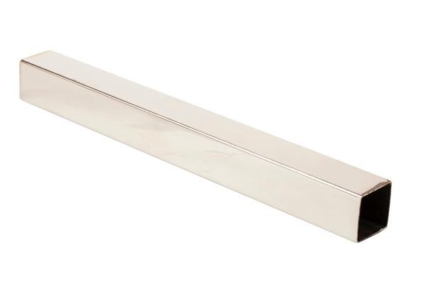 SS-304 Square Tube 19x19x2000mm, Brushed