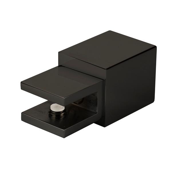 Bar To Glass Ceiling Bracket,F/19x19mm Square Tube, Black