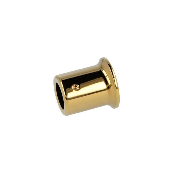 Bar To Wall Bracket, F/ø19mm Tube, Flat Back, Polished Brass