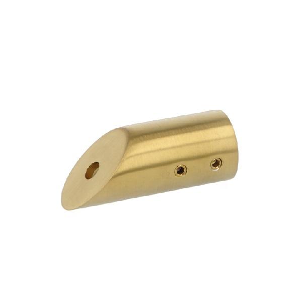 Bar To Wall Bracket, F/ø19mm Tube,Brushed Brass,45 DG Angle