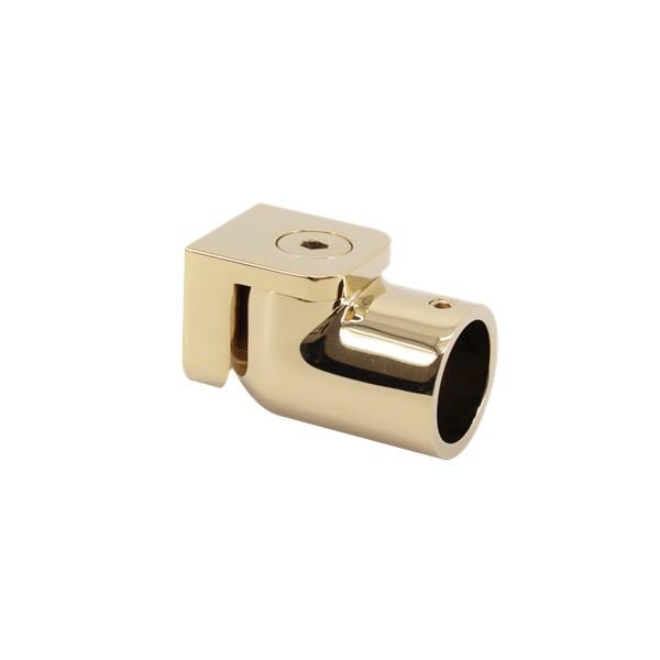 Bar To Wall Bracket, Flexible, F/ø19mm Tube, Brass Polished