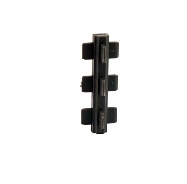 PVC 3-Way Connector 60mm, Dark Grey, Without Velvet