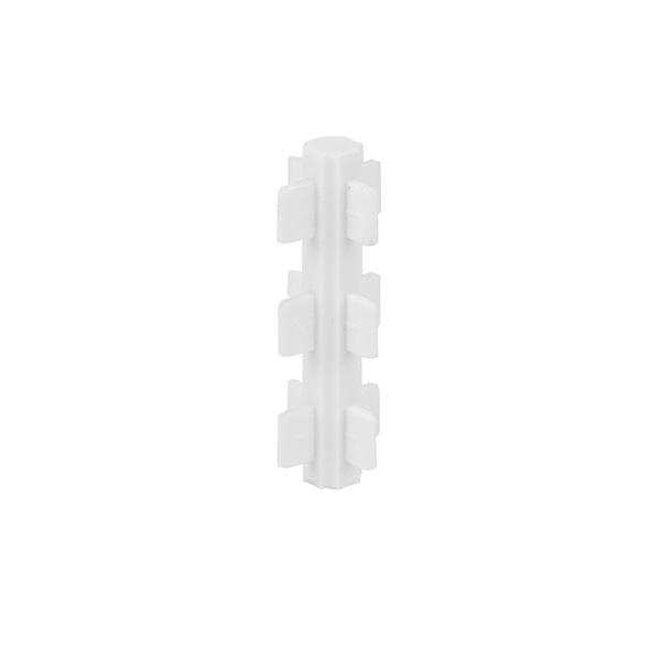 PVC 4-Way Connector 60mm, White, Without Velvet