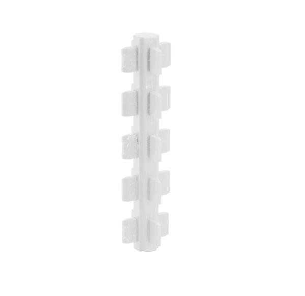 PVC 4-Way Connector 90mm, White, Without Velvet