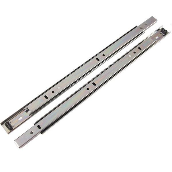 Drawer Slide 8827, 450mm, W/Stop & Release, BZP