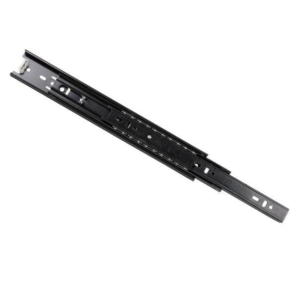 Drawer Slide NJ4500, 400mm Full Extension, Black Zinc Plated