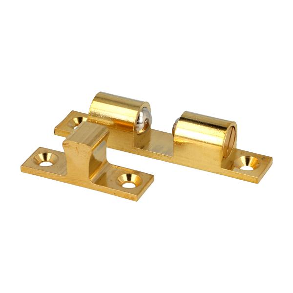 Double Ball Catch, Brass, 69x12mm, No Screws