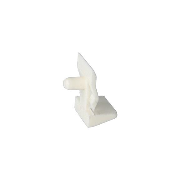 Shelf Support, W/Flexible Retainer, White, F/5mm Glass