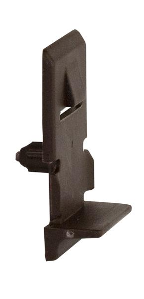 Shelf Support W/Retainer, 18mm Wood Shelves, Brown Plastic