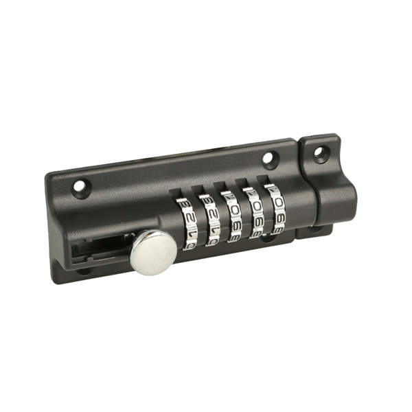 Sliding Bolt Combination Lock, 150x50mm, Black, 5 Digits