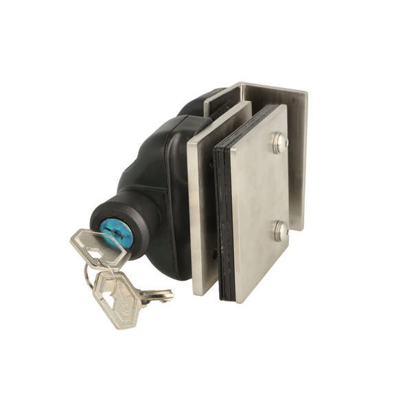 Baluster Latch Lock, W/Key, Wall/Glass 8-12mm Glass, SS316 -