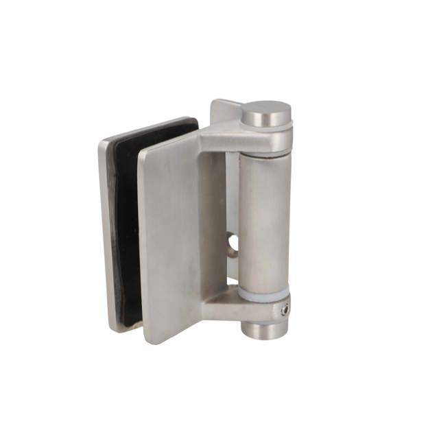 Baluster Spring Hinges, Wall/Glass, 8-12mm Glass, SS316 -