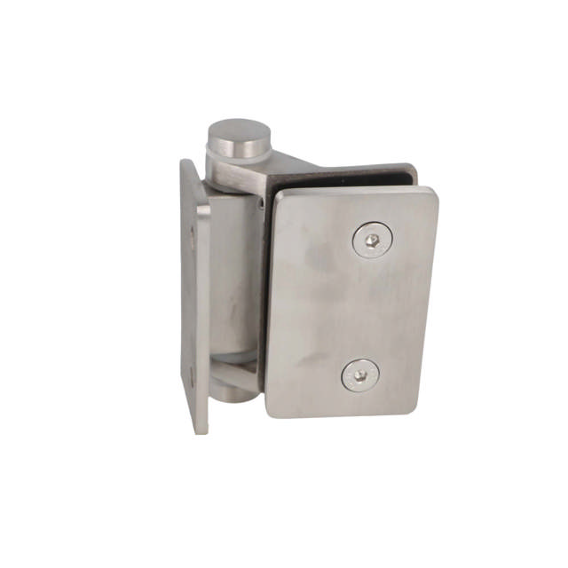 Baluster Spring Hinges, Wall/Glass, 8-12mm Glass, SS316 -