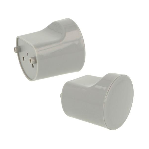 Toilet Cubicle Handle Only, Grey PP, 2 pcs = Set