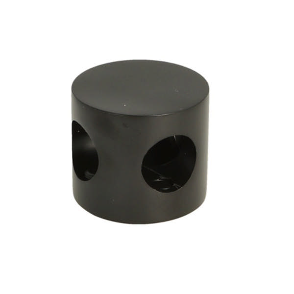 Tube Connector 2-Way, ø44x38mm, SS-304, Black Finish, F/ø19