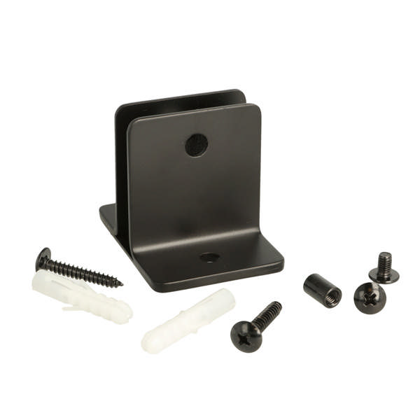 Wall Bracket 67x54x2mm, SS304 Black, F/Toilet Cubicles,