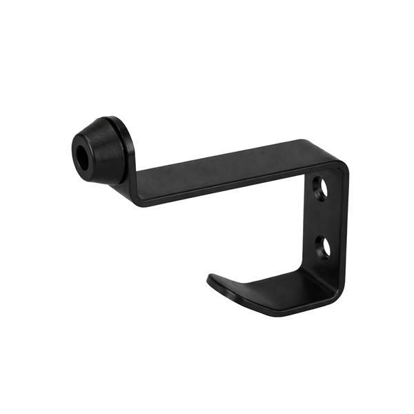 Wall Mounted Door Stop W/Coat Hook, SS304 Black Finish,