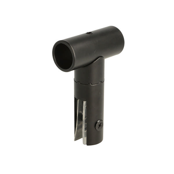 Adjust. T-Shaped Connector F/2 Bars & Panel, 60x93mm, Black