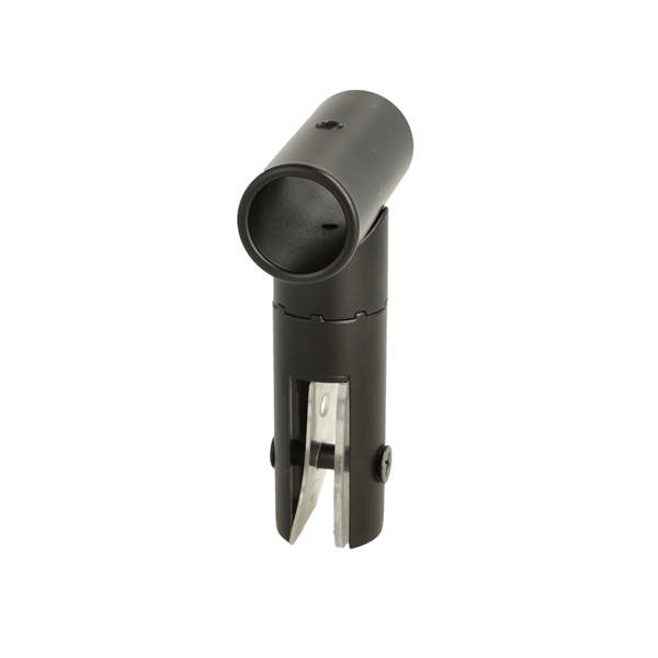 Adjust. T-Shaped Connector F/2 Bars & Panel, 60x93mm, Black