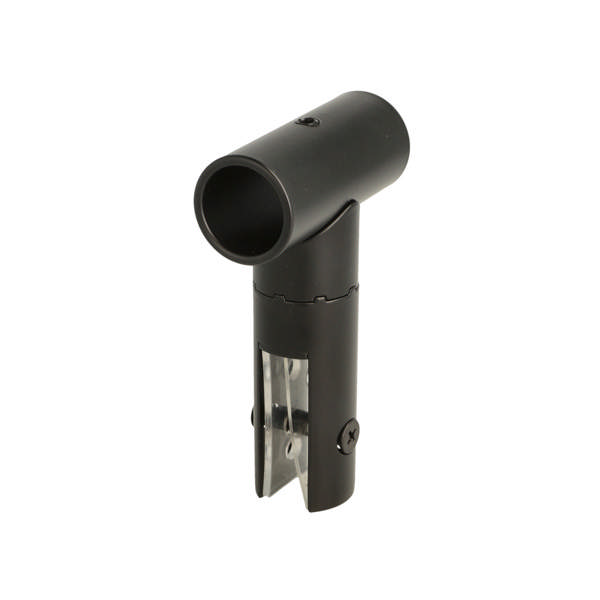 Adjust. T-Shaped Connector F/2 Bars & Panel, 60x93mm, Black