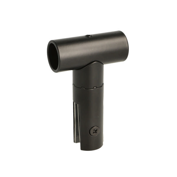 Adjust. T-Shaped Connector F/2 Bars & Panel, 60x93mm, Black