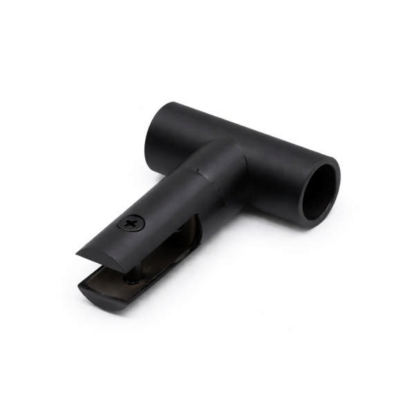 Adjust. T-Shaped Connector F/2 Bars & Panel, 60x93mm, Black