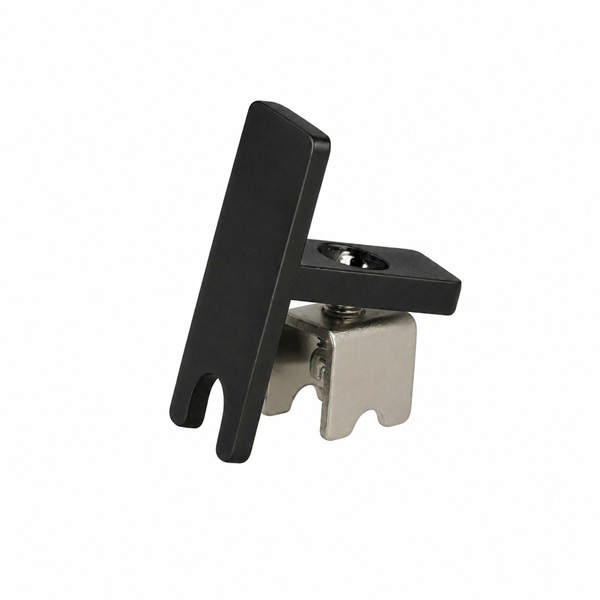 End Cap For H-Glass Rail, Model #2010, Zamak, Black Anodized