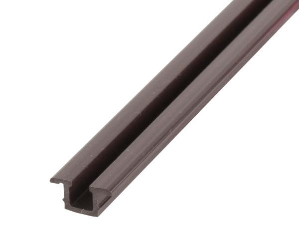 Sliding U-Rail, F/Sliding Door Fitting, Brown, 2,6 Mtr.