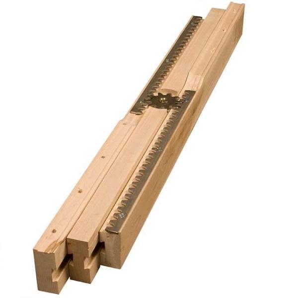 Wooden Slide Split 1055/960, W/Steel Worm Gear, Durian Wood