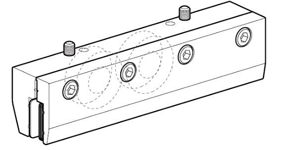 Sliding Roller & Glass Clamp F/Sliding Door System