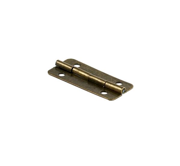 Butt Hinge, Steel-BRZ, 16 x 37mm, Incl. ø2x8mm Screws